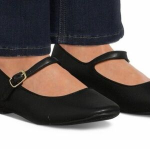 Time and tru Classic Black Mary Jane Flats